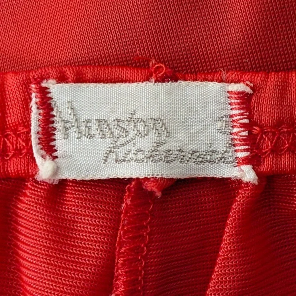 Vintage 60'S Henson Kickernick‎ Pajama Set Women's M Red Nylon Made in USA